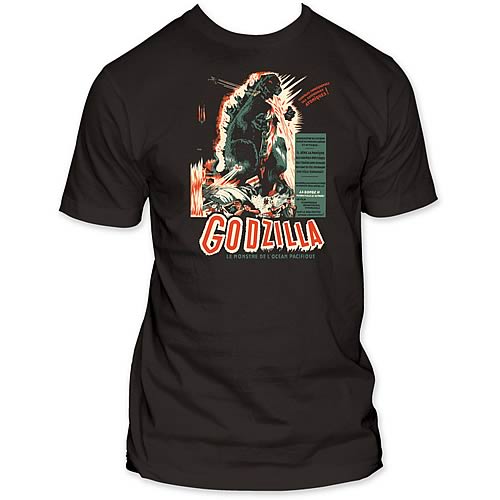 Godzilla Vintage French Poster T-Shirt